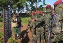 Le Président, Colonel Mamady Doumbouya au cimetière de Bambéto