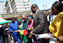Conakry: Bernard Goumou inaugure le parking à ascenseur rotatif