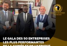 14ème EDITION DES GUINEA COMPANY AWARDS 2023 : UNE PRESTIGIEUSE CEREMONIE POUR CELEBRER LA PERFORMANCE, LE DYNAMISME, LA COMPETIVITE, L’INNOVATION, L’EMPLOYABILITE ET L’IMPACT DES 50 MEILLEURES ENTREPRISES GUINEENNES ET OUEST-AFRICAINES QUI OEUVRENT DANS LE DEVELOPPEMENT DE LA GUINEE.