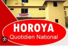 La directrice générale de l’ISIC de Kountia dans les locaux du Quotidien National Horoya