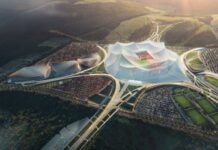 La construction du plus grand stade du monde (135 000 places) avance bien