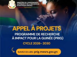 MESRS PRIG 2026–2030 : Lancement officiel de l’appel à projets du Programme de Recherche à Impact pour la Guinée