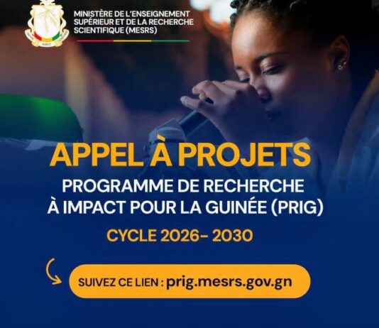 MESRS PRIG 2026–2030 : Lancement officiel de l’appel à projets du Programme de Recherche à Impact pour la Guinée